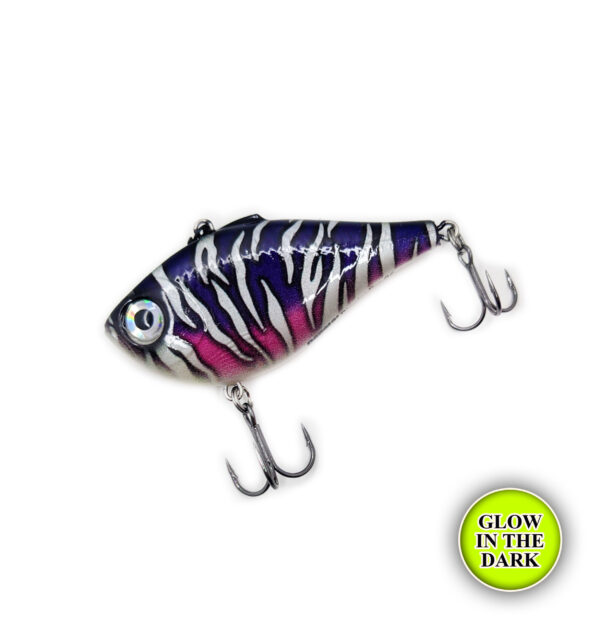 Purple Tiger Custom Rapala Glow Rippin' Rap
